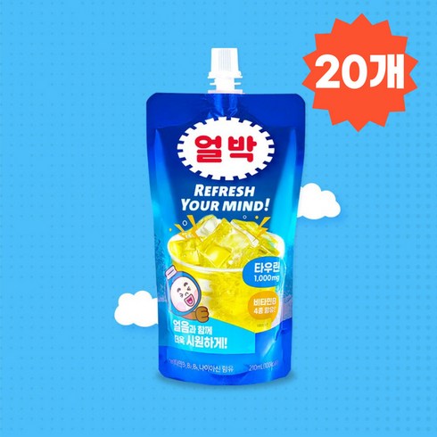 [1+1]박카스 얼박 비타민 타우린함유 210ml 1박스(10개입) 총20개, 20개, 210g