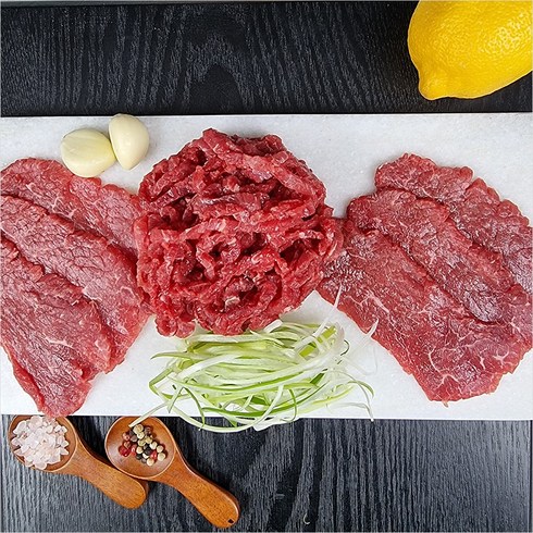 정육점아지야 - 정육1번가 한우암소 육회 육사시미 육전 뭉티기 홍두깨 꾸리살 250g