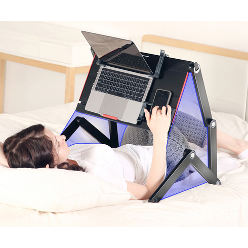 키젠 좌식 노트북 공부 독서 누워서 앉아서 일어서서 각도조절 거북목 거치대 책상, 화이트
