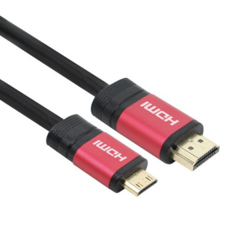 넥시 MINI HDMI V2.0 케이블 레드메탈 NX-HD20050-MINI, 2개, 5m