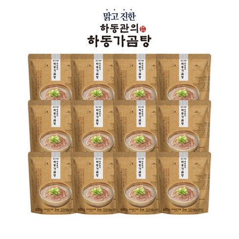 [하동관] 맑고 진한 하동관 하동가 곰탕 600g x 12팩(직), 12팩