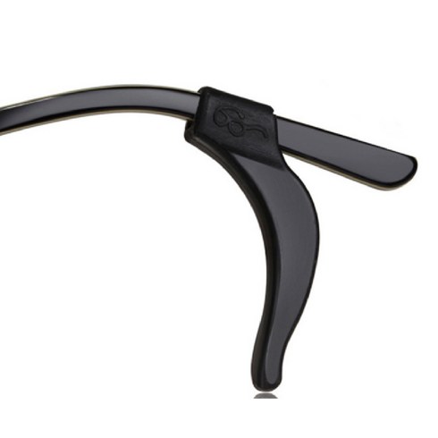 바이트 안경다리 실리콘 귀팁 2색상, 4개, 블랙&화이트