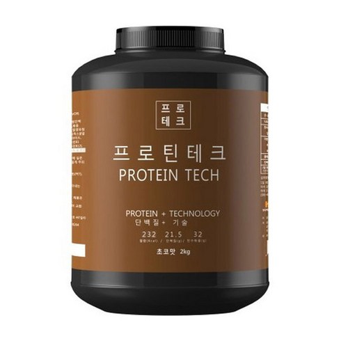 진명뉴트리션단백질분말 - 진명뉴트리션 프로틴테크 초코맛 단백질보충제 살찌는헬스 체중증가 멸치 근육벌크업 식단 파우더쉐이크, 2kg, 1개