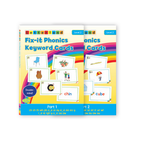 keyword - 레터랜드 Letterland Fix-it Phonics Level 2 Keyword Cards (A4 tear-out 2 books)