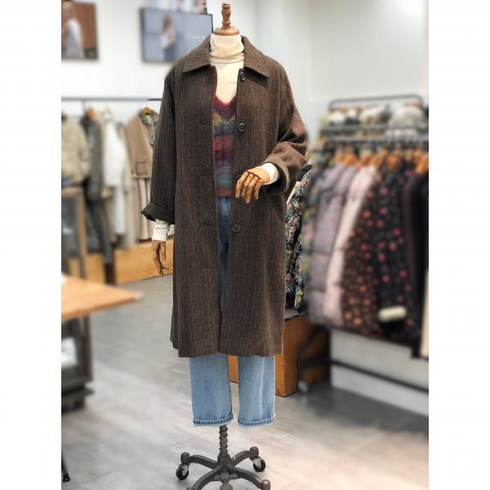 써스데이아일랜드 헤링본 벨트 코트 t228mct249(2861591) 백화점