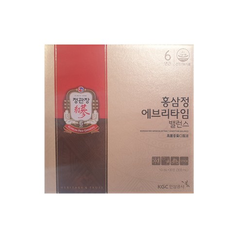 2023년 가성비 최고 인천공항면세점정관장 - 정관장 홍삼정 에브리 타임 밸런스 10ml x 30포, 30개