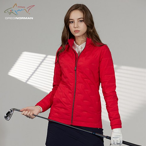 2023년 가성비 최고 여성골프점퍼 - 그렉노먼 21FW 여성 튜브스윙 경랑다운점퍼 (레드)_WG21-DW403