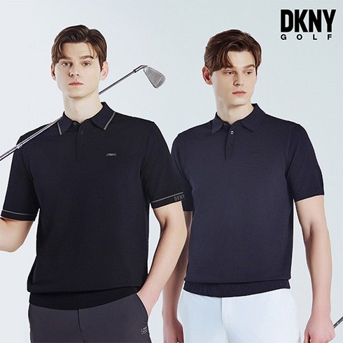 DKNY GOLF 24SS 남성 여름 기능성 골프 팬츠 2종 - DKNY GOLF 24SS 남성 반팔 카라니트 2종