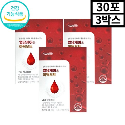 귀리식이섬유 혈당케어 아틱오트 베타글루칸 핀란드 30포 3통, 2개, 90포