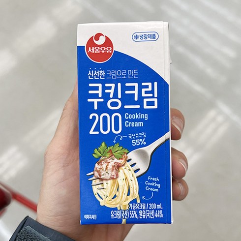 서울우유 쿠킹크림 200ml x 3개