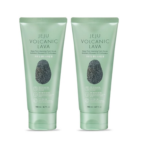 더페이스샵제주화산토 - 1+1 더페이스샵 제주 화산토 모공 딥클린 스크럽폼 140ml, 2개