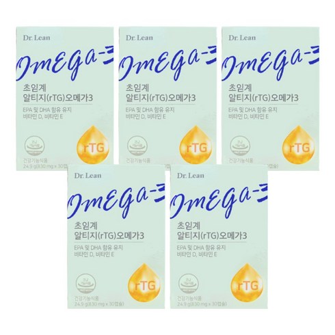 닥터린 초임계 알티지 오메가3, 30정, 5개