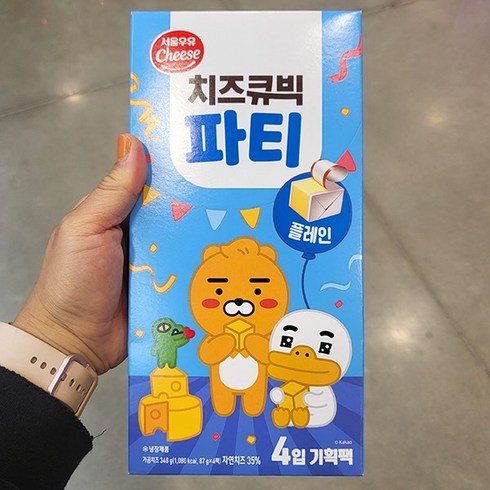 서울우유 치즈 큐빅 플레인 7g X 72개입 아이스박스 포장, 1개