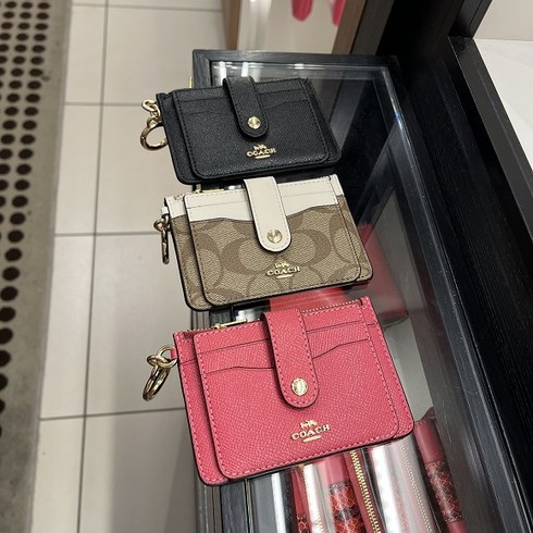 [미국직배송] COACH Attachment Leather Card Case 코치 카드 케이스 홀더 호환 C6881 C7398