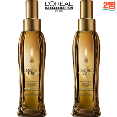로레알 프로페셔널 미스틱오일 아르간오일효능 손상 모발용, 2개, 100ml