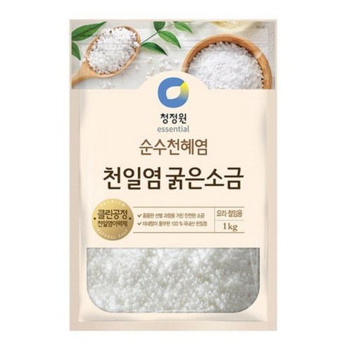 청정원 천일염 굵은소금, 1kg, 1개