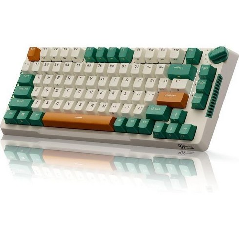 Royal Kludge H81 - RK ROYAL KLUDGE H81 75% 레트로 무선 기계식 키보드, 01Brown, Green