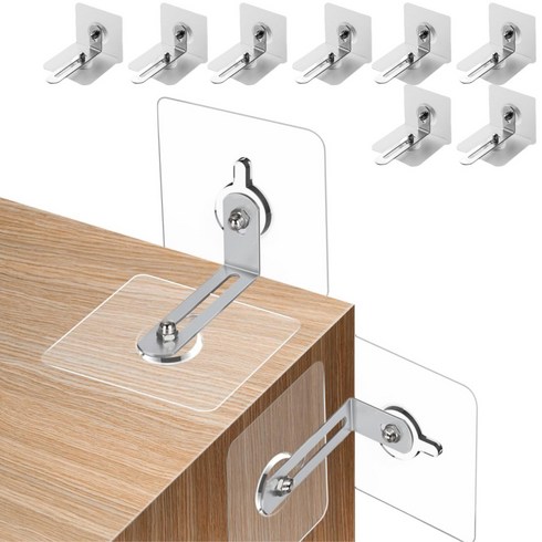 서랍고정 - 오브젝티브 가구 안전 무타공 고정장치 넘어짐 흔들림, 8개
