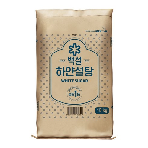 설탕15kg - CJ제일제당 백설 하얀설탕 15kg, 1개