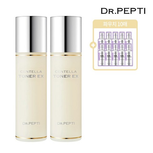 [제이앤코슈] 닥터펩티 센텔라 토너 EX 180ml 2개+마스터에센스 샤쉐 4매, 단일속성, 상세 설명 참조