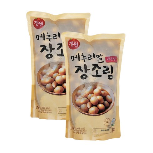 매추리알 조림 - 정원식품 깐메추리알 장조림 1.7kg, 2개