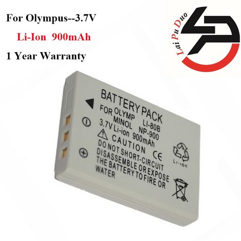 2024년 가성비 최고 li-80b배터리 - 올림푸스 Li80B Li-80B NP-900 T100 X960 T-100 X-960 DC-5080 DC C500 DC E43 교체 배터리 고품질 900mAh, 한개옵션0