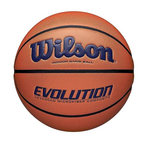 2024년 가성비 최고 윌슨 에볼루션 - Wilson Evolution 시합 농구공 로열 공식 사이즈 - 74.9cm(29.5인치) 212029, Royal/Brown