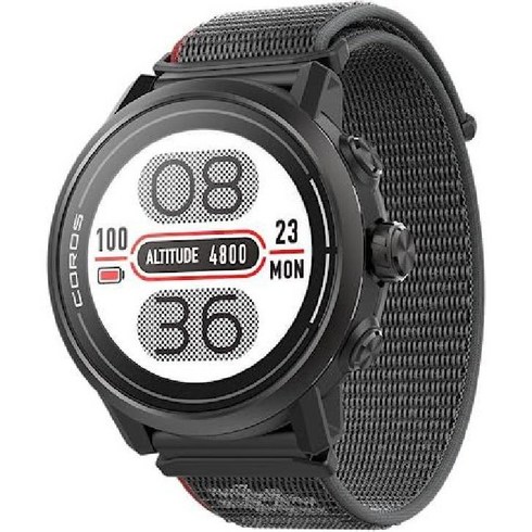 코로스 에이팩스 2 프로 아웃도어 GPS 워치 1.3인치 사파이어 티타늄 Dual Freq GPS 네비게이션 오프라인 지도 심박수 모니터, APEX 2 Pro_Black, 검은색