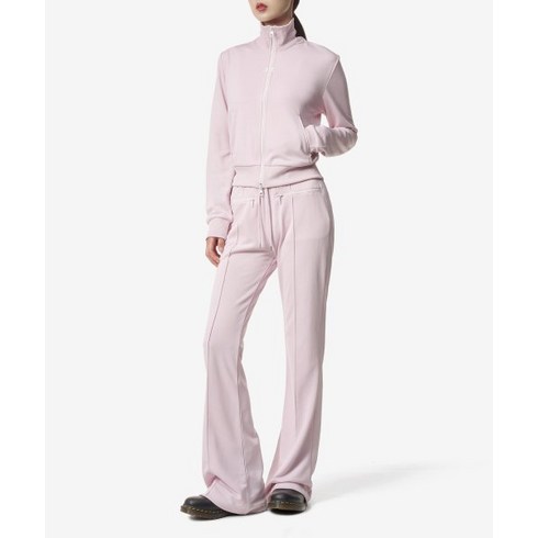 Courreges 꾸레쥬 여성 자수 로고 인터락 조거 팬츠 - 파우더 핑크 / 323JPA163JS00915011 319975