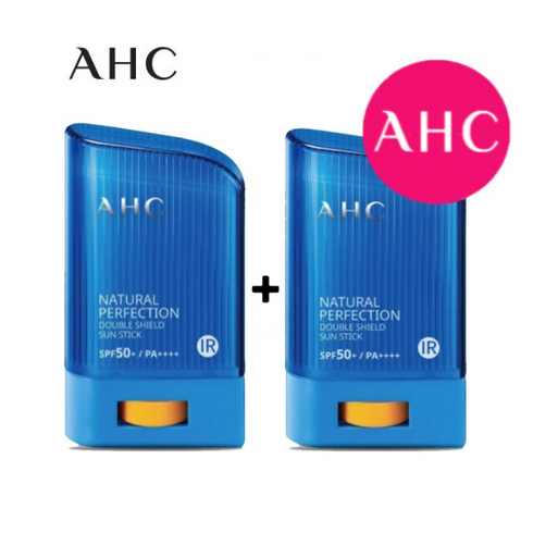 ahc에어리치선스틱 - AHC 내추럴 퍼펙션 더블 쉴드 선스틱, 22g, 2개