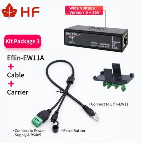 ew11 - 광전압 무선 네트워킹 장치 Modbus TPC IP RJ45 RS485-WIFI 직렬 서버 DTU Elfin-EW11A-0/Elfin-EW11A-0/, 04 EW11A kit, 07 RS485 EW11A kit3