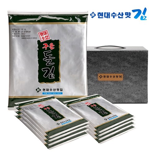 현대수산맛김 보령 대천김 돌김, 18개, 20g(1개)