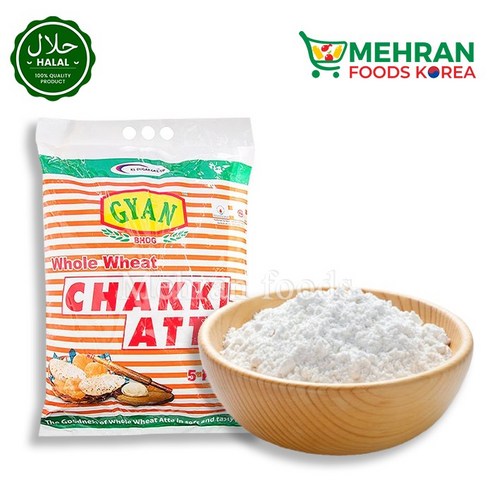 GYAN Whole Wheat Chakki Atta (Flour) 5kg (Nepal) 차키 아따 (밀가루), 1개