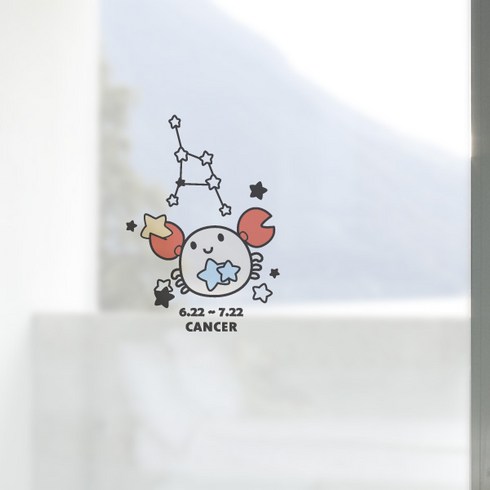 산타시트m - 디자인 수풀 무점착 창문시트 게 별자리