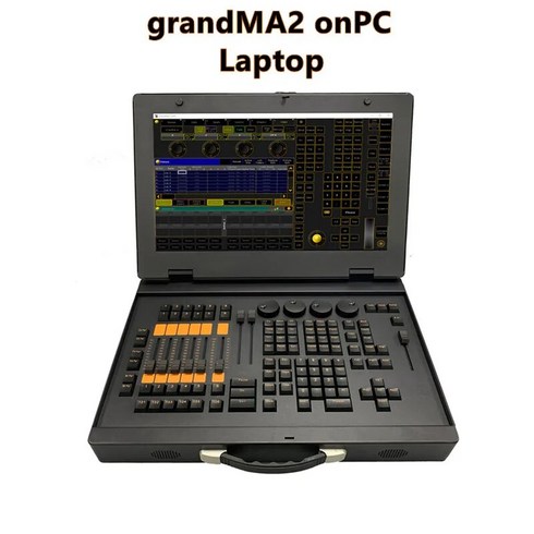 GrandMA2 OnPC DMX512 컨트롤러 커맨드 윙 콘솔 휴대용 노트북 DJ 무대 조명 프로그램 제어 웨딩 디스코 쇼 라이트, 8.i7 CPU - 영국 플러그