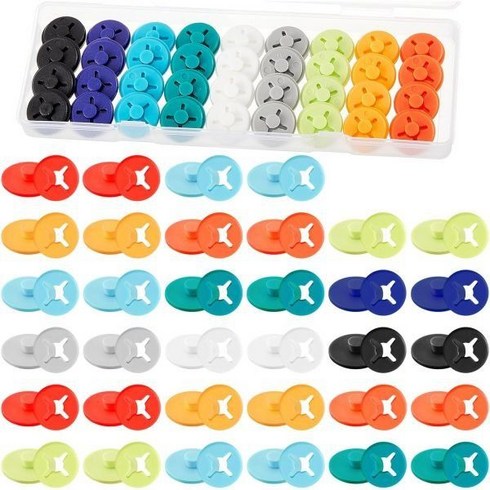 40피스 러닝 빕 클립 레이스 넘버 버클 고정 시스템 트라이애슬론 홀더 마라톤 숫자 패스너 러너 필드 이벤트용 혼합 색상, 40