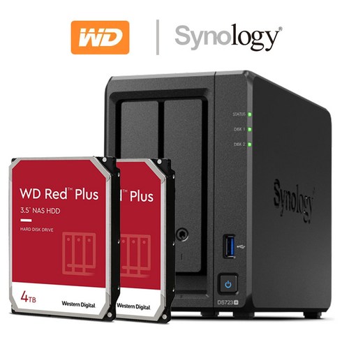 ds723+ - 시놀로지 DS723+ 8TB 나스 WD RED Plus 4TB x 2EA NAS 초기설정 원격지원