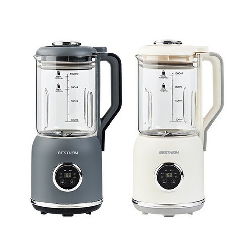 베스트하임 믹스앤쿡 두유제조기 1000ml 유리 컨테이너, 색상:아이보리