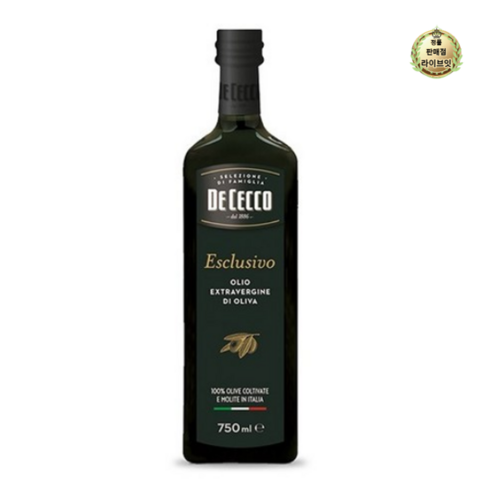 라이브잇 올리오 데체코 엑스트라 버진 올리브유, 750ml, 1개