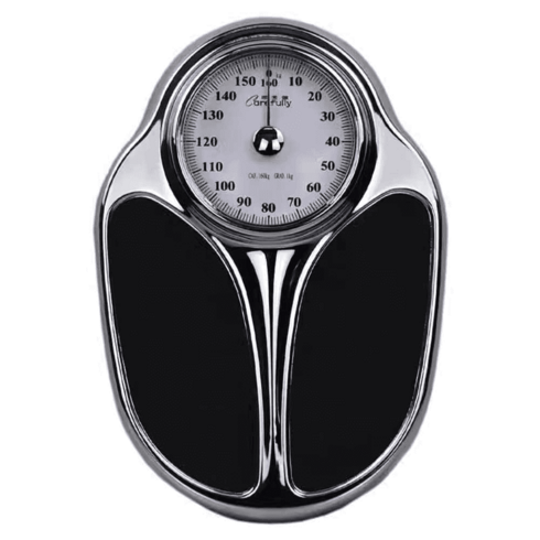 아날로그체중계 인테리어 고급 기계식 아날로그저울 클래식 레트로 바늘 가정용 선물용 욕실, 화이트블랙 160kg