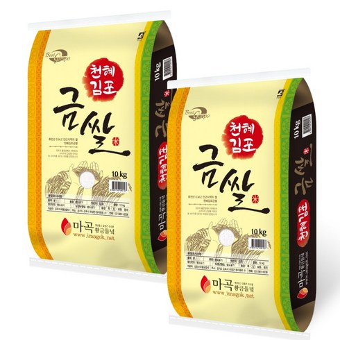 [찰보리 증정] 23년 햅쌀 김포금쌀 쌀 20kg (10kg+10kg) 경기미 밥맛좋은 쌀, 단품
