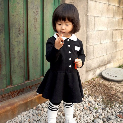 이유까까 아동용 복고교복 원피스