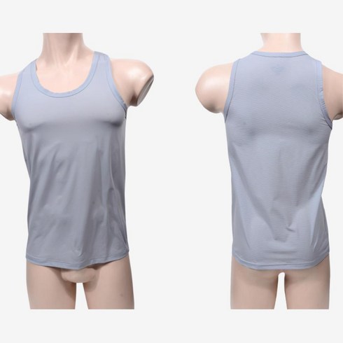 아쿠아엑스 소재 냉감성 자외선차단 격렬한 운동 런닝 속옷 티 민소매 나시 란닝구 남성 남자