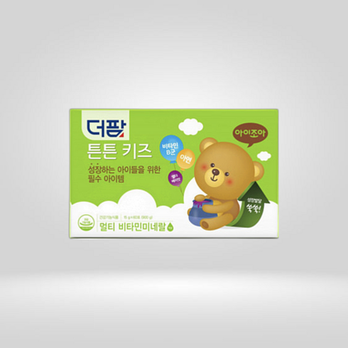 더팜 아이조아 튼튼키즈 액상 멀티비타민 미네랄 60포 밥안먹는아이 아기 종합영양제