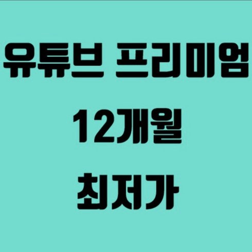 유튜브 프리미엄 + 뮤직 이용권 12개월 / 1년