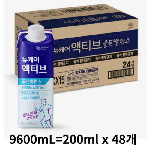 뉴케어 액티브 골든밸런스 단백질음료, 9600ml, 1개