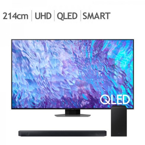 삼성 QLED TV KQ85QC80AFXKR 214cm (85) + Q600C 135736, 벽걸이형