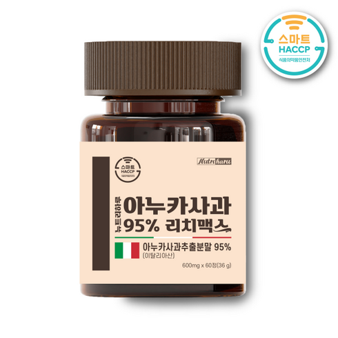 2023년 가성비 최고 아누카사과분말 - 뉴트리하루 아누카사과 95% 비오틴 리치 맥스 맥주효모 60정, 1개