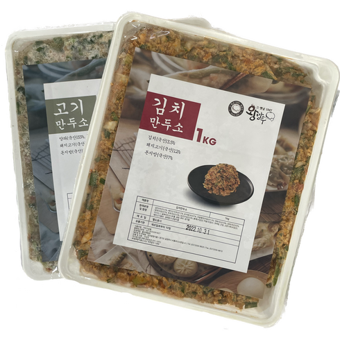 그 옛날 1947 왕 만두 고기만두소 밀키트 1kg, 1개