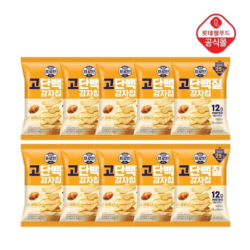 고프론 - 이지프로틴 고단백질 감자칩 소금빵맛 50g x 10봉, 10개